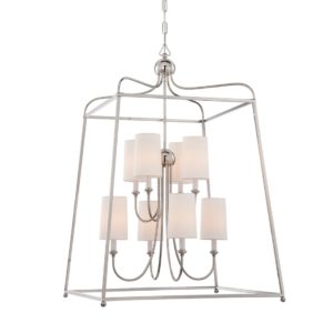 Libby Langdon for Crystorama Sylvan 41" Modern Chandelier in Polished Nickel