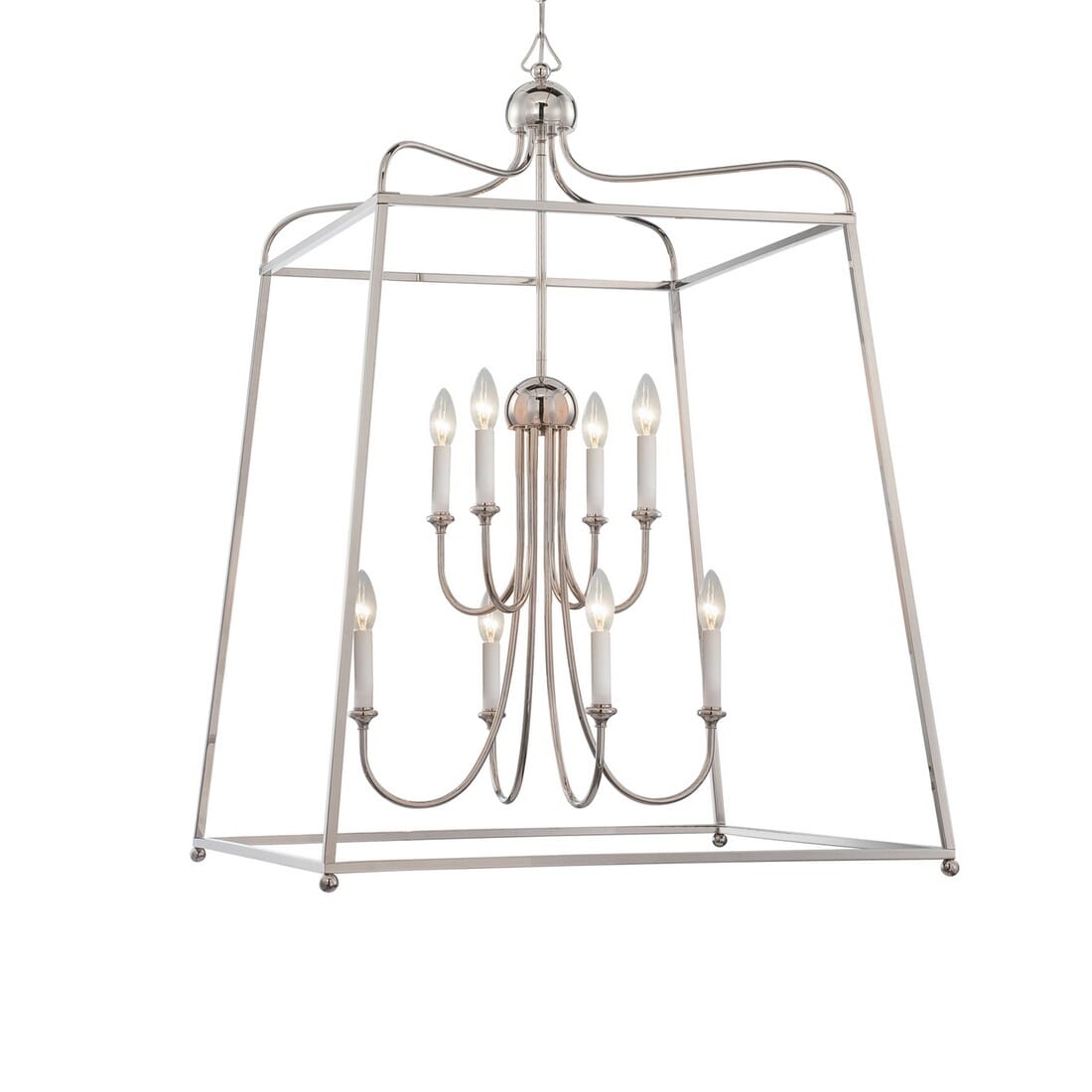 Libby Langdon for Crystorama Sylvan 41" Modern Chandelier in Polished Nickel