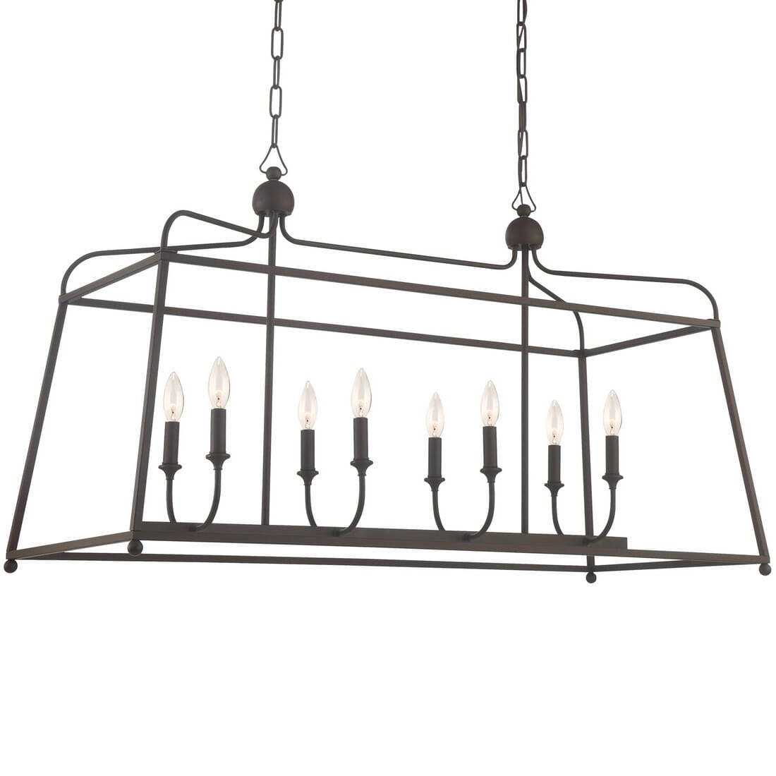 Libby Langdon for Crystorama Sylvan 25" Linear Chandelier in Dark Bronze