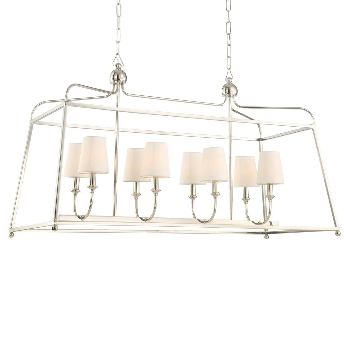 Libby Langdon for Crystorama Sylvan 25" Linear Chandelier in Polished Nickel