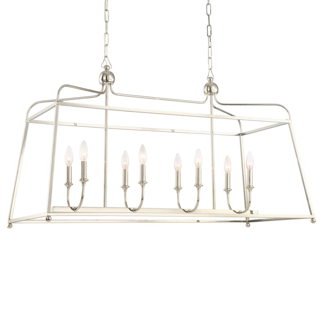 Libby Langdon for Crystorama Sylvan 25" Linear Chandelier in Polished Nickel