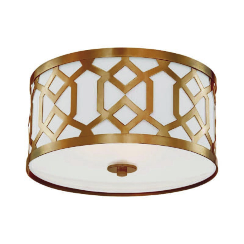 Libby Langdon for Crystorama Jennings Ceiling Light in Aged Brass