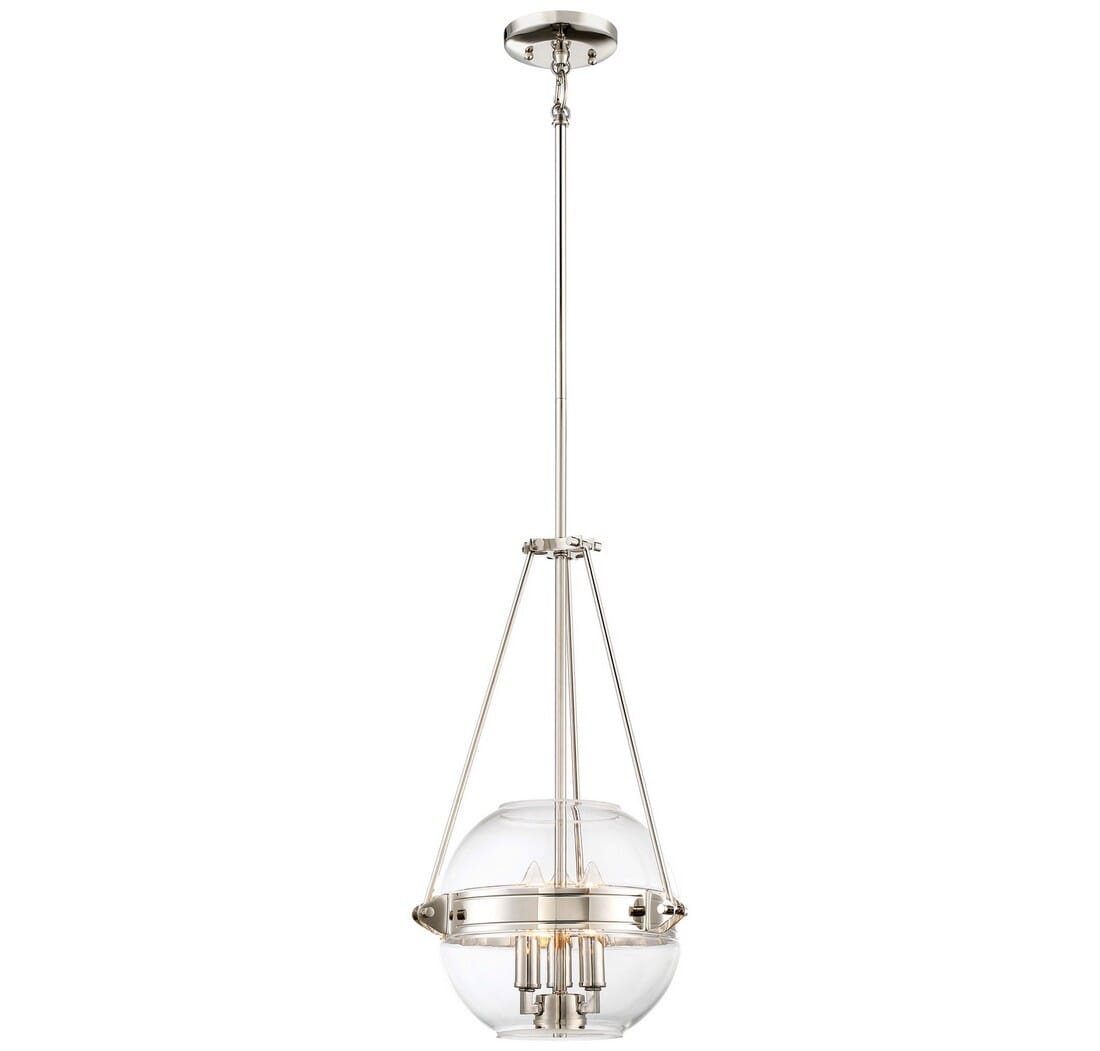 Minka Lavery Atrio 3-Light Pendant Light in Polished Nickel