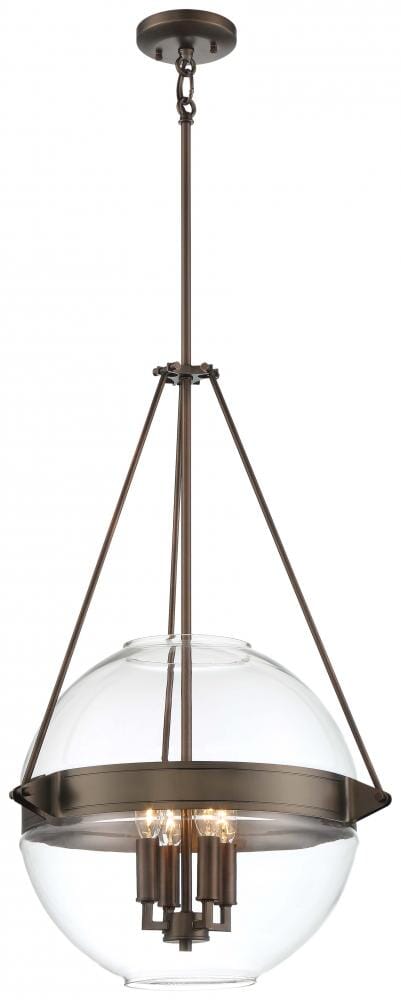 Minka Lavery Atrio 4-Light 19" Pendant Light in Harvard Court Bronze -Plated