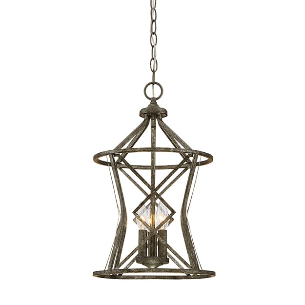 Millennium Lighting Lakewood 3-Light Pendant in Antique Silver