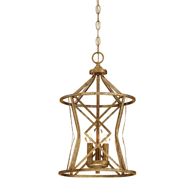 Millennium Lighting Lakewood 3-Light Pendant in Vintage Gold