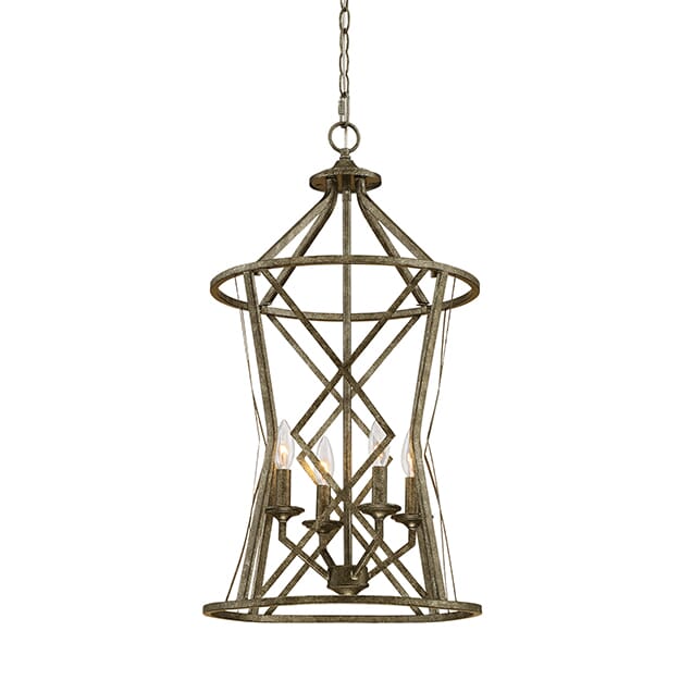 Millennium Lighting Lakewood 4-Light Pendant in Antique Silver