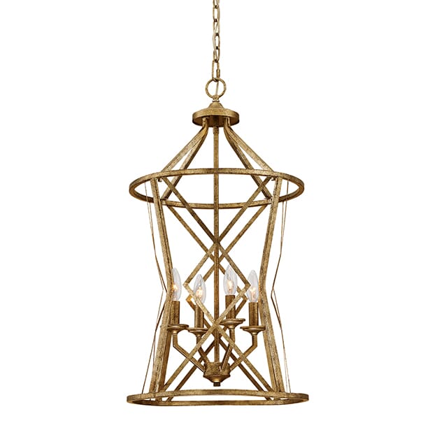 Millennium Lighting Lakewood 4-Light Pendant in Vintage Gold