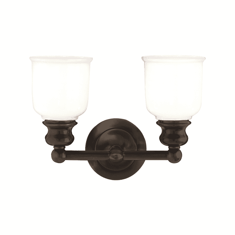 Hudson Valley Riverton 2-Light 14" Bathroom Vanity Light in Old Bronze