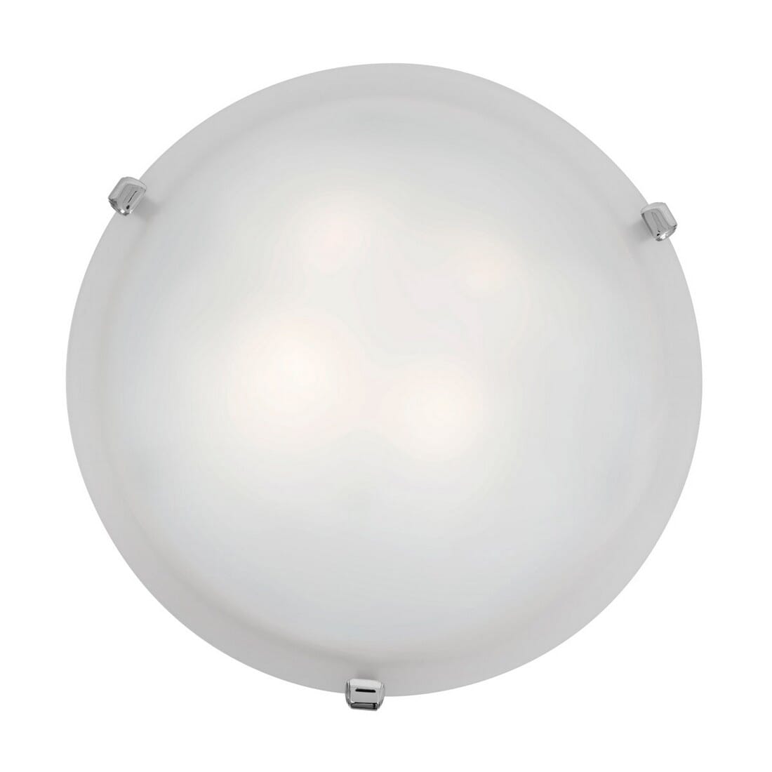 Access Lighting Mona 16" 2-Light White Glass Flush Mount in Chrome