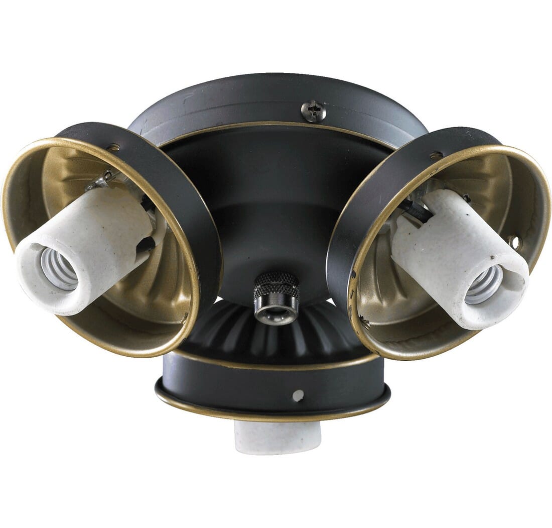 Quorum Traditional 3-Light 6" Ceiling Fan Light Kit in Old World