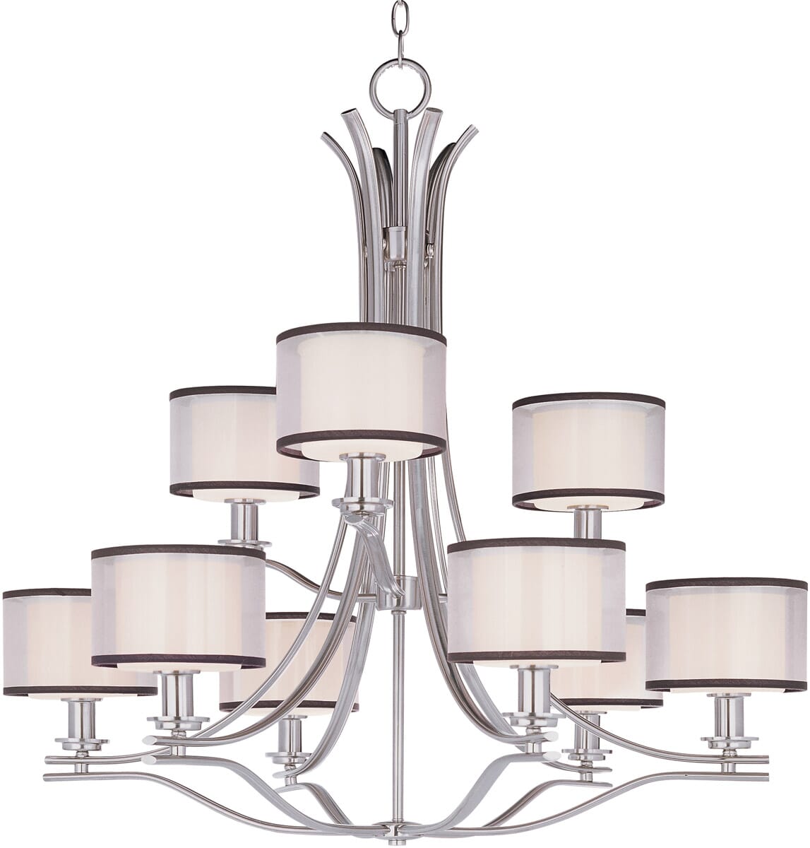 Maxim Lighting Orion 9-Light Chandelier in Satin Nickel