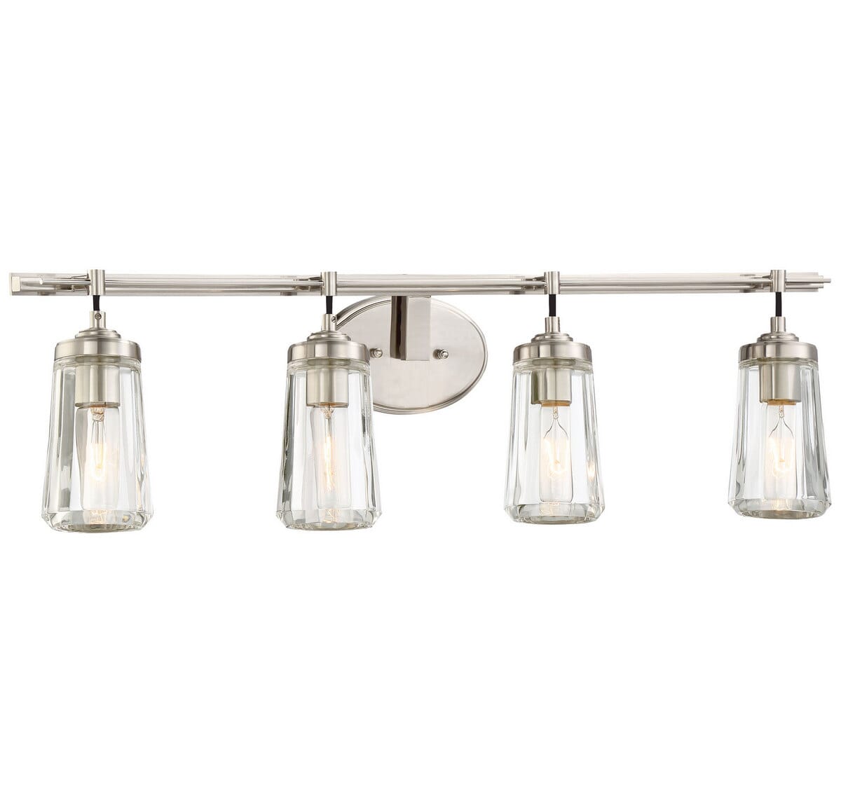 Minka Lavery Poleis 4-Light Bathroom Vanity Light in Brushed Nickel