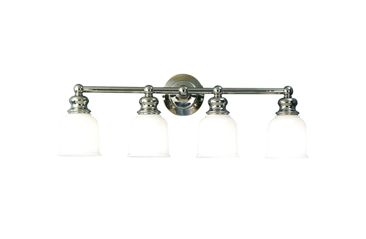 Hudson Valley Riverton 4-Light 29" Bathroom Vanity Light in Polished Nickel