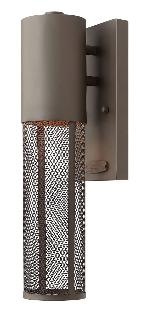 Hinkley Aria 1-Light Outdoor Mini Wall Mount in Buckeye Bronze