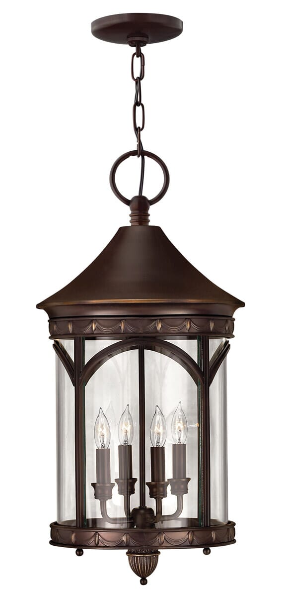 Hinkley Lucerne 4-Light Outdoor Hanging Light in Copper Bronze