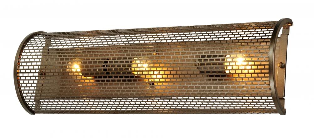 Varaluz Lit-Mesh Test 3-Light 8" Bathroom Vanity Light in New Bronze