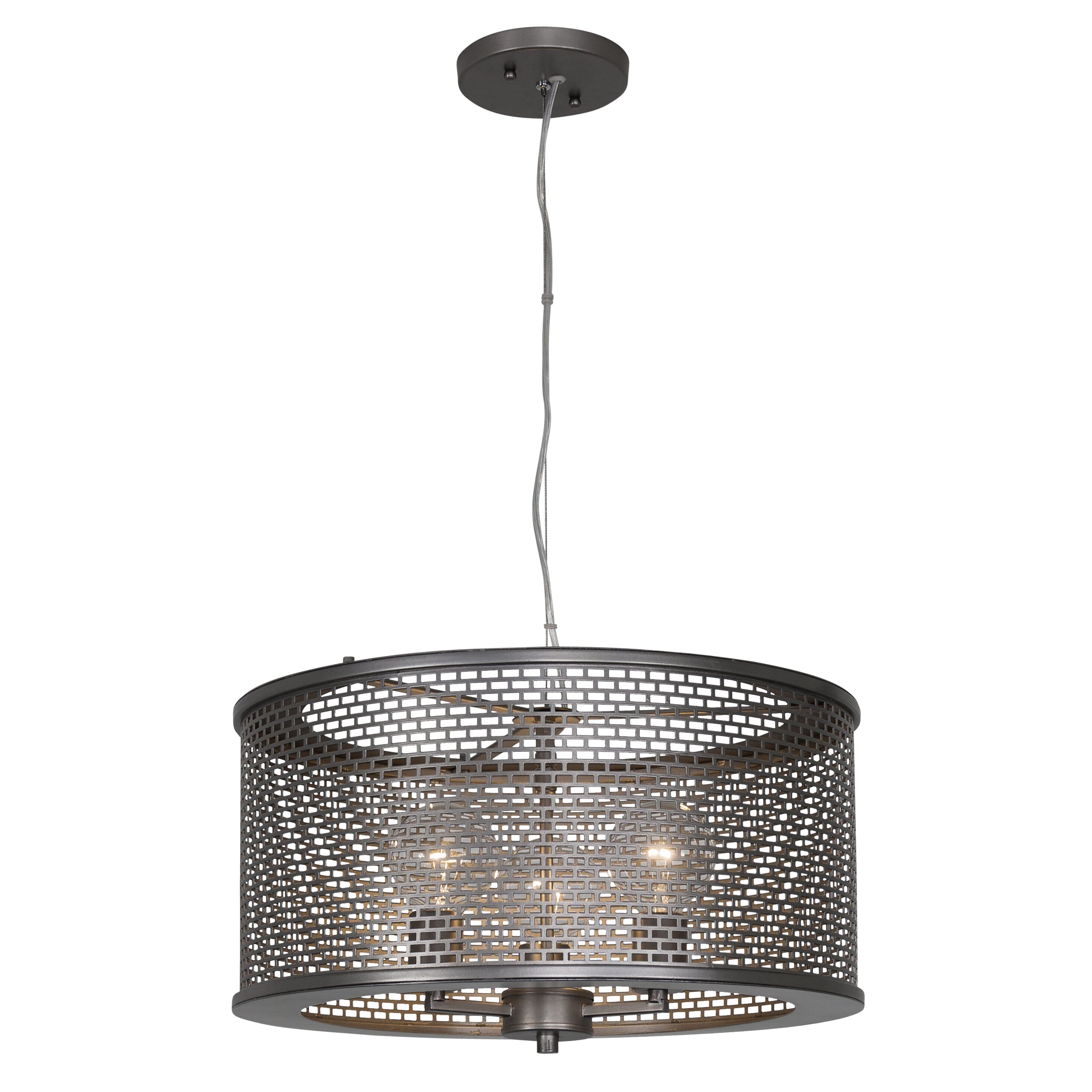 Varaluz Lit-Mesh Test 3-Light Pendant Light in New Bronze