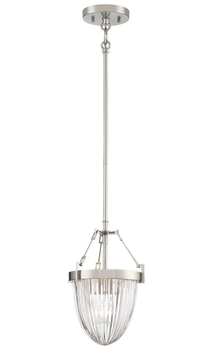 Minka Lavery Atrio 9" Pendant Light in Brushed Nickel