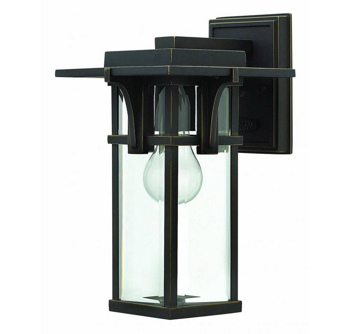 Hinkley Manhattan 1-Light Outdoor Small Wall Mount in Oil Rubbed Bronze