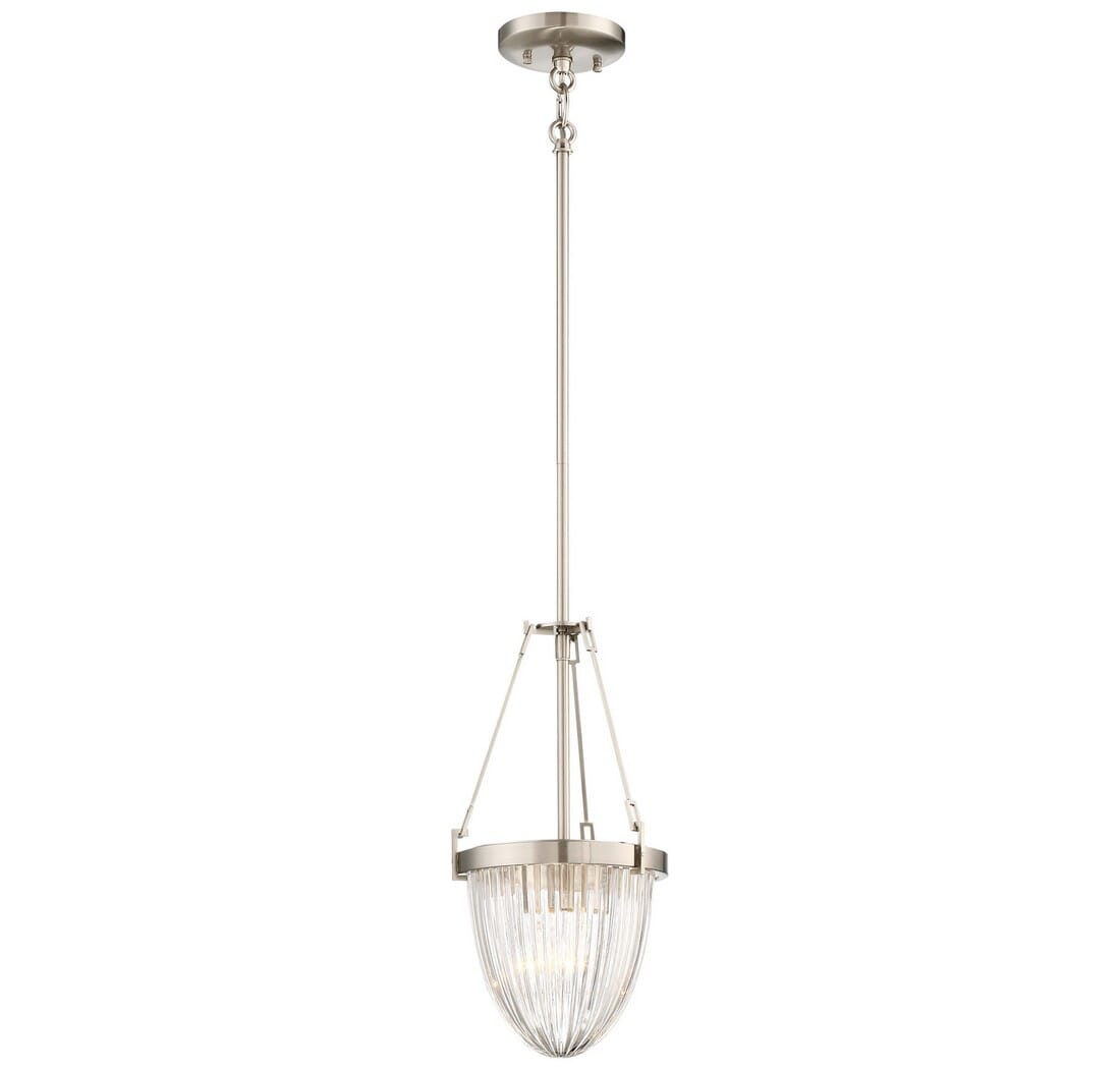 Minka Lavery Atrio 8" Pendant Light in Brushed Nickel