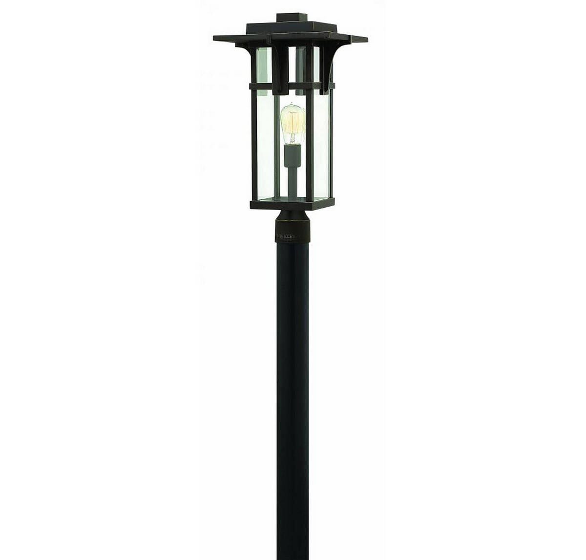 Hinkley Manhattan 1-Light Outdoor Post Top Pier Mount in Oil Rubbed Bronze