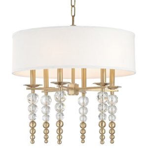 Hudson Valley Persis by Corey Damen Jenkins 6-Light Pendant Light in Aged Brass