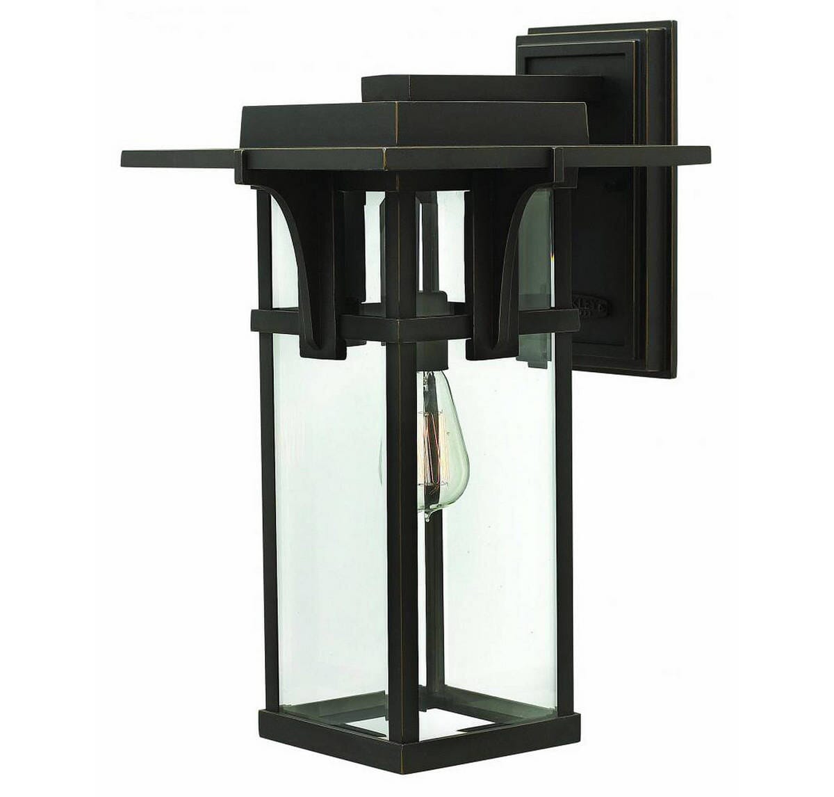 Hinkley Manhattan 1-Light Outdoor Large Wall Mount in Oil Rubbed Bronze