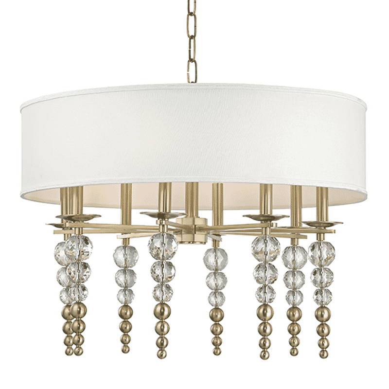 Hudson Valley Persis by Corey Damen Jenkins 8-Light Pendant in Aged Brass