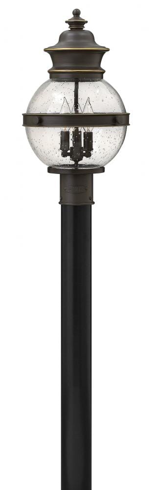 Hinkley Saybrook 3-Light Outdoor Post Top Pier Mount in Oil Rubbed Bronze