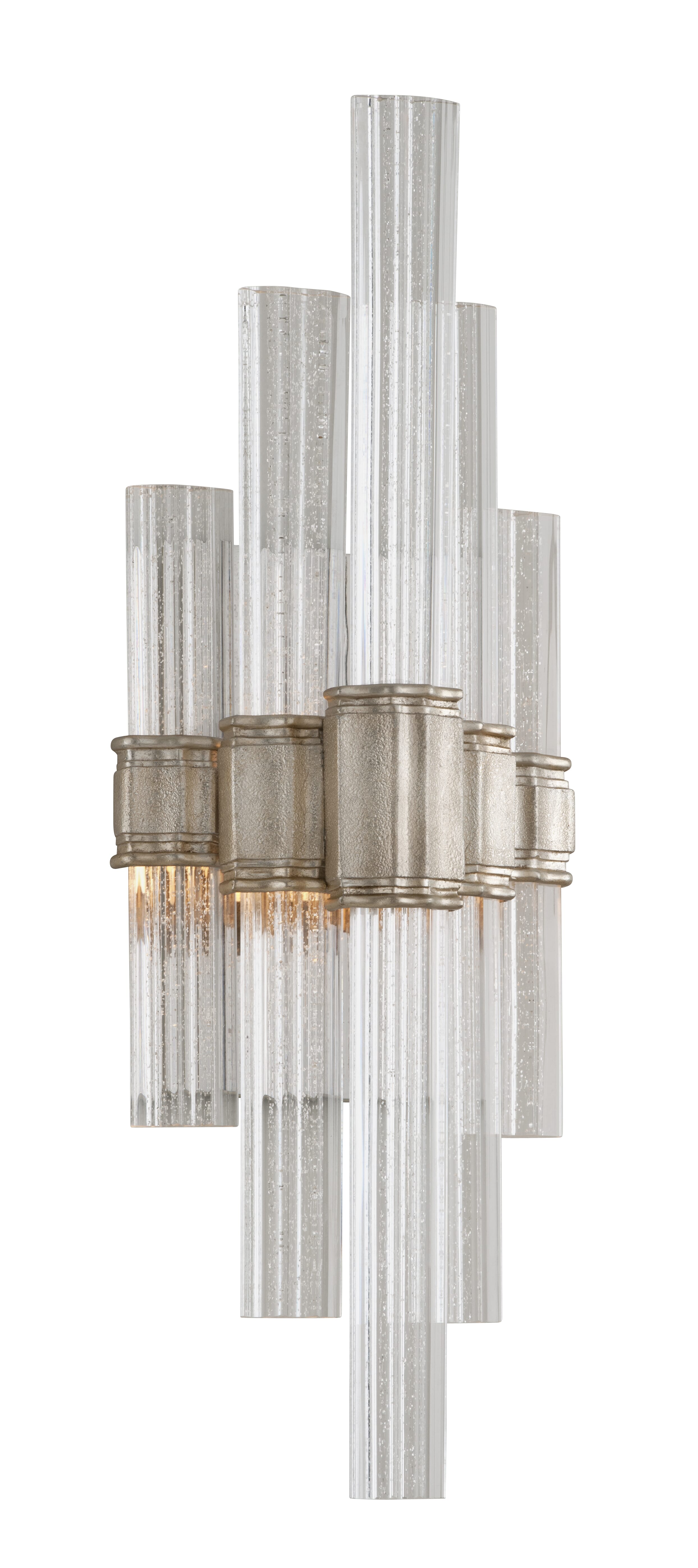 Corbett Viola Wall Sconce in Silver Leaf