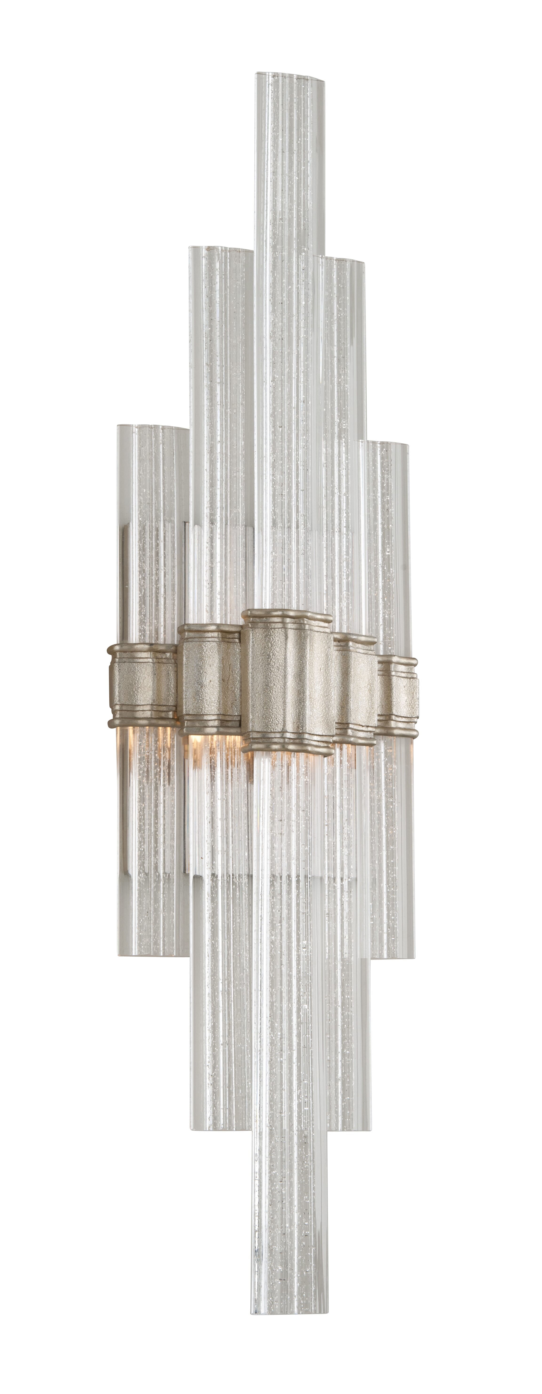 Corbett Viola Wall Sconce in Silver Leaf