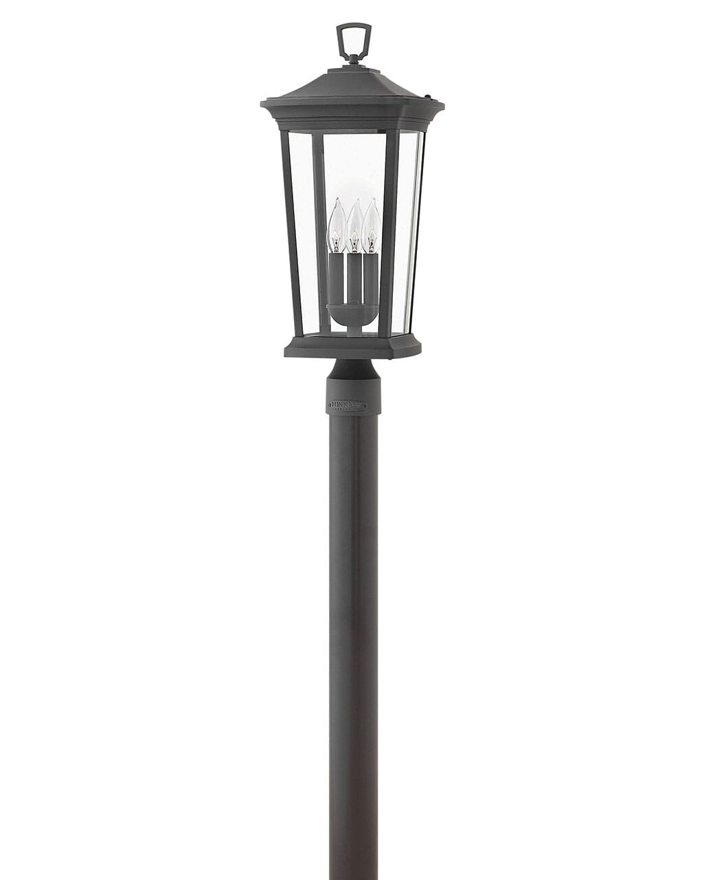 Hinkley Bromley 3-Light 23" Outdoor Post Light in Museum Black