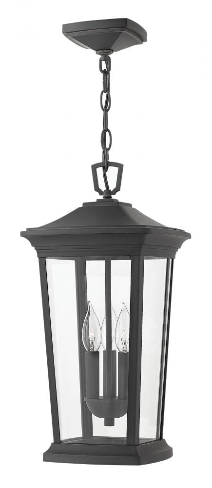 Hinkley Bromley 3-Light Outdoor Hanging Light in Museum Black