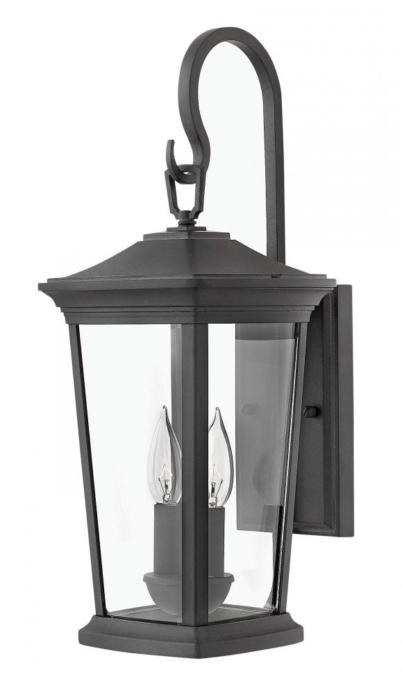 Hinkley Bromley 2-Light Outdoor Small Wall Mount in Museum Black