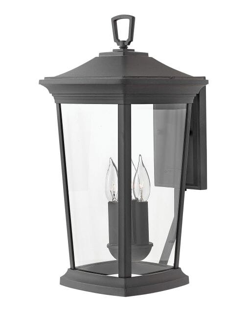 Hinkley Bromley 3-Light 19" Outdoor Wall Light in Museum Black