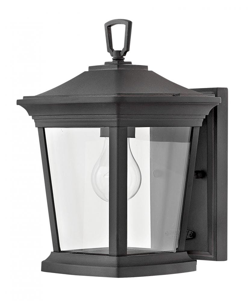 Hinkley Bromley 1-Light Outdoor Mini Wall Mount in Museum Black