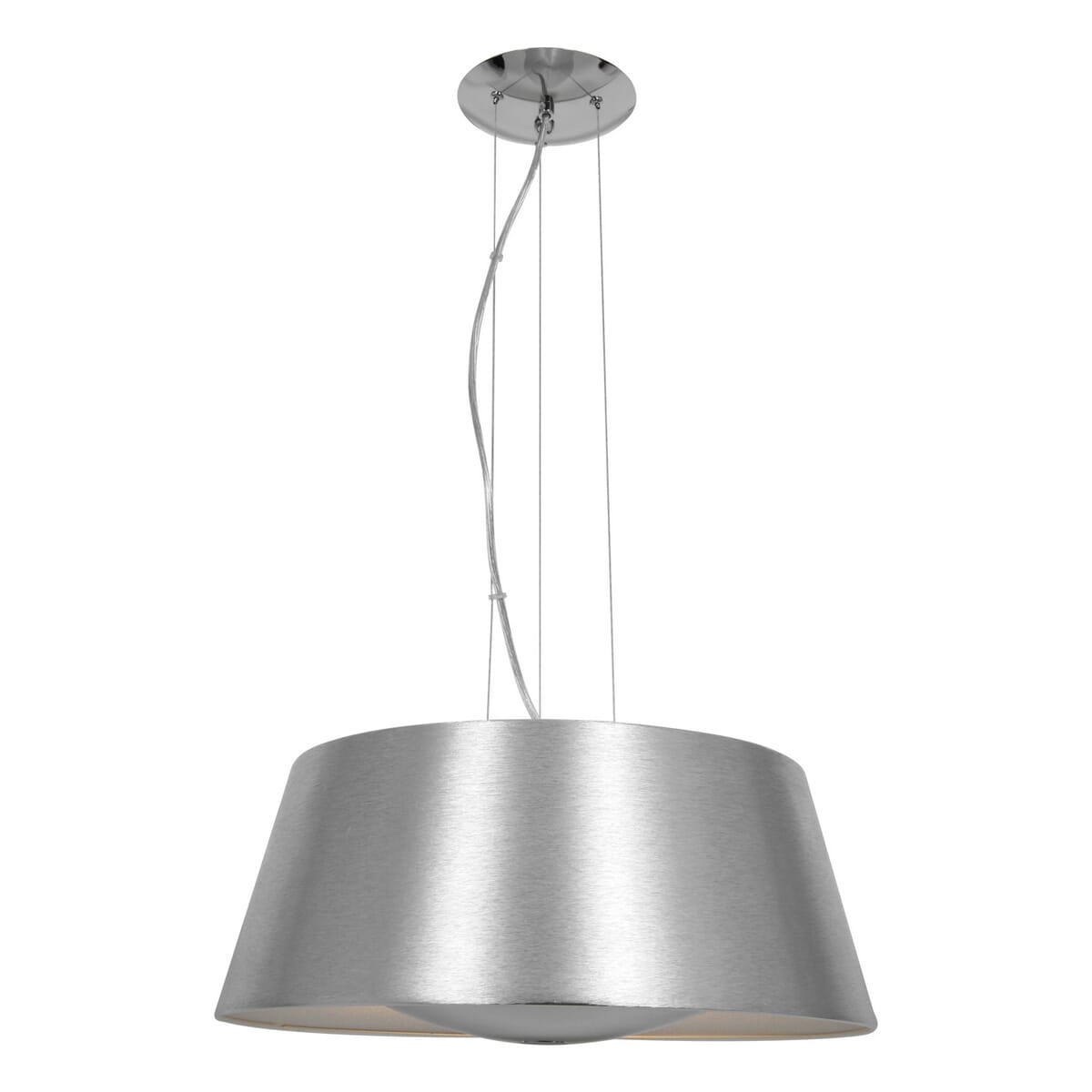 Access Lighting SoHo 3-Light Reflective Pendant in Brushed Silver