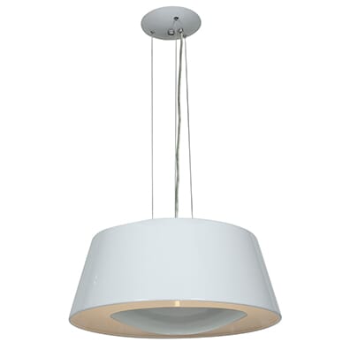 Access Lighting SoHo 3-Light Reflective Pendant in Glossy White