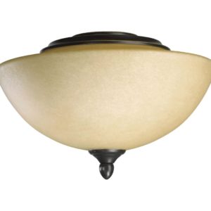 Quorum Salon 2-Light 12" Ceiling Fan Light Kit in Old World