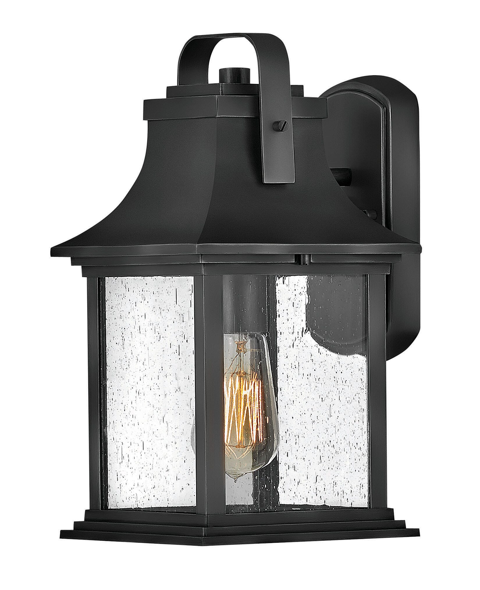 Hinkley Grant 14" Outdoor Wall Light in Textured Black