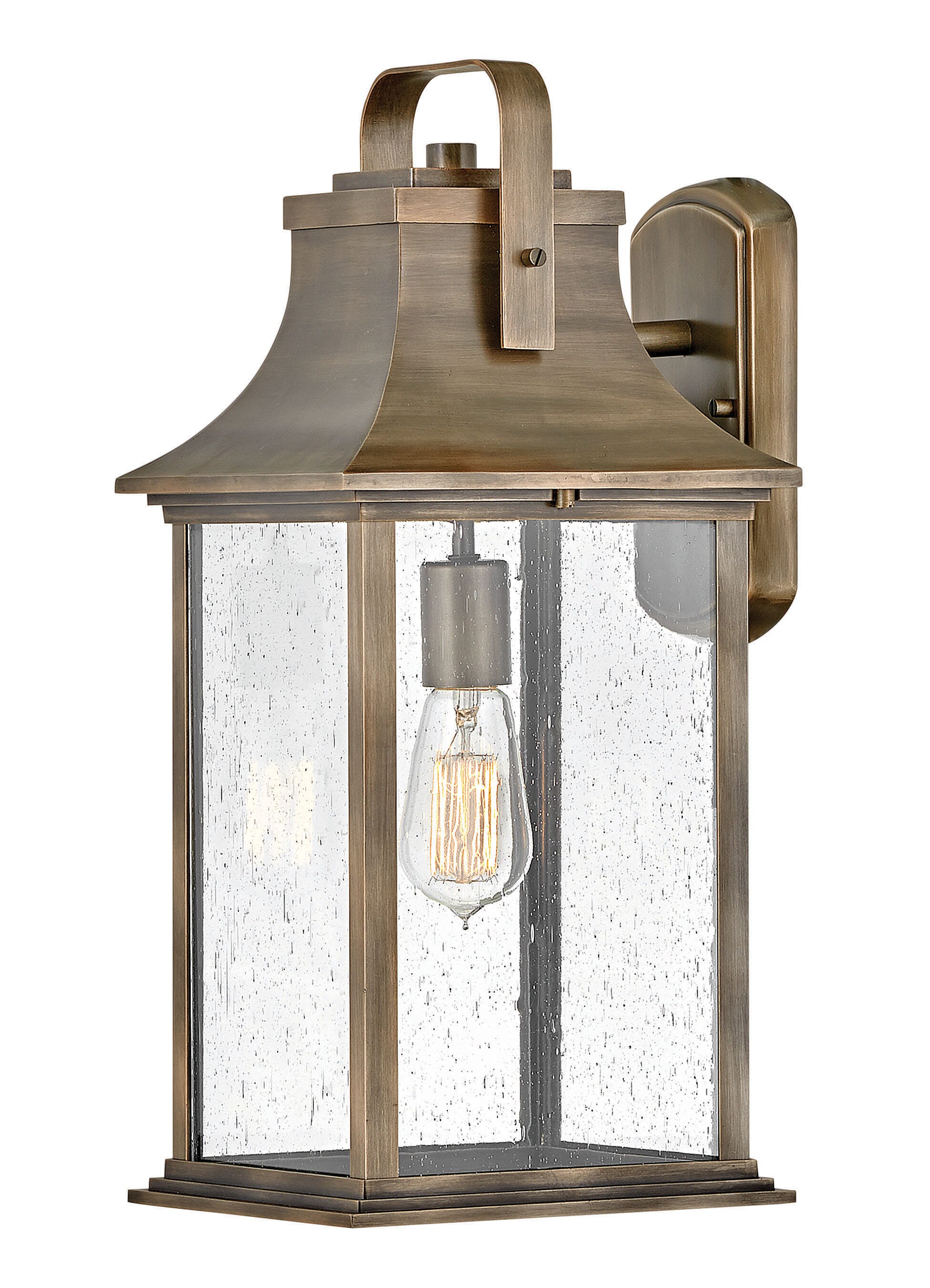 Hinkley Grant Outdoor Large Wall Lantern in Burnished Bronze