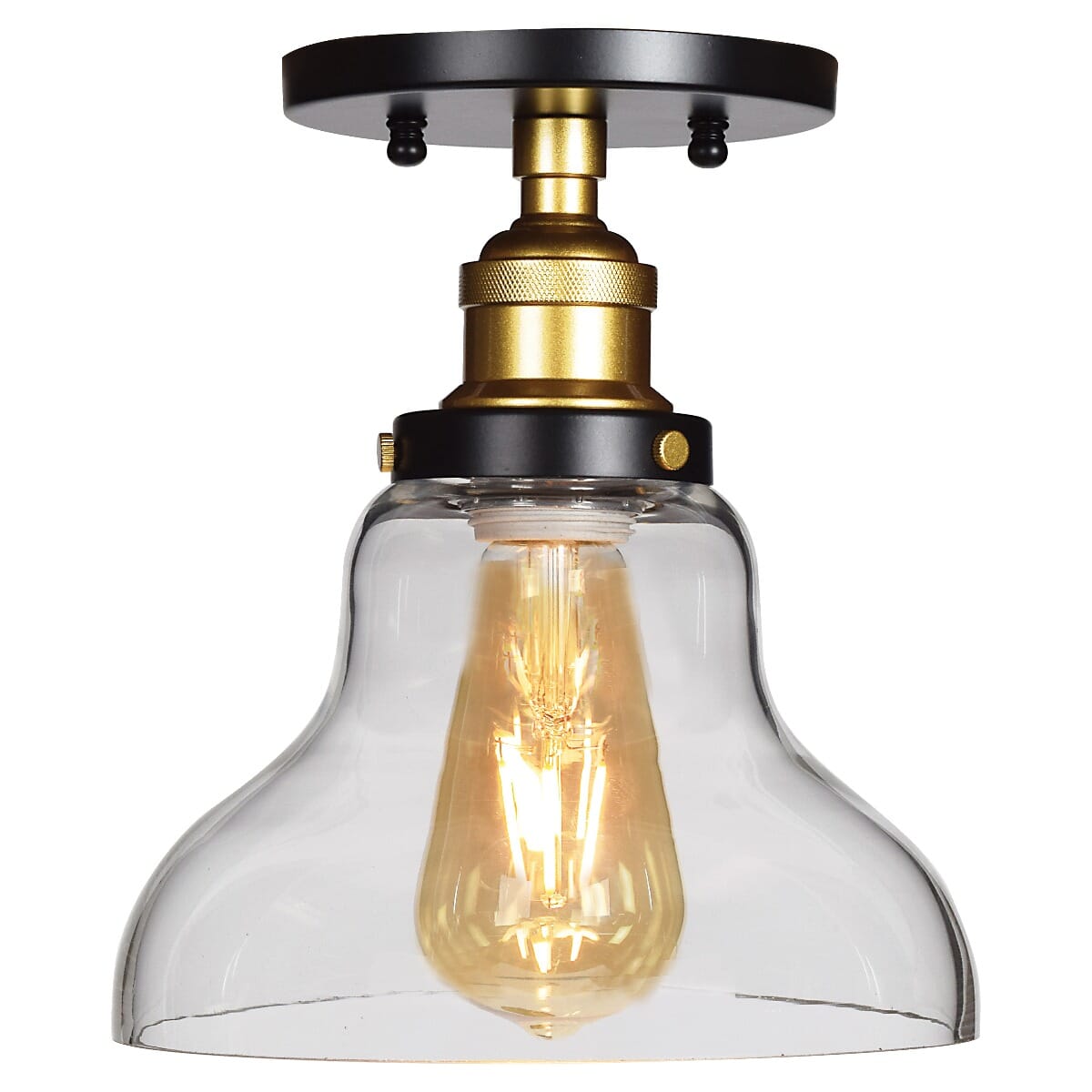 Access The District Ceiling Light in Black and Gold