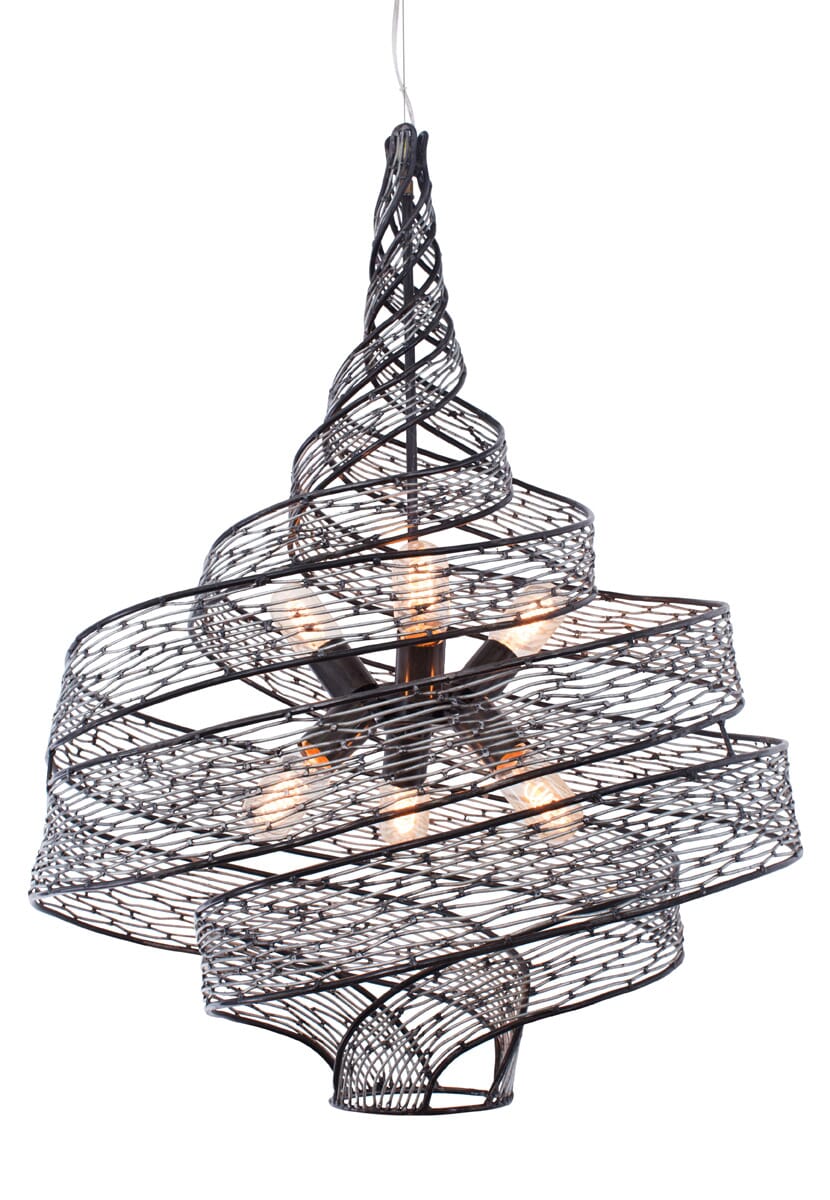 Varaluz Flow 6-Light Pendant in Steel Finish