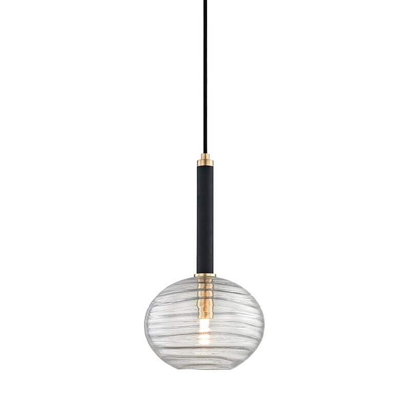 Hudson Valley Breton 15" Pendant Light in Aged Brass