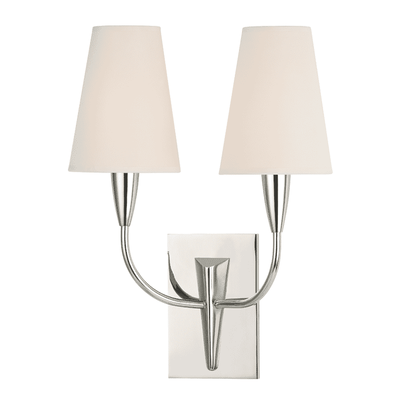 Hudson Valley Berkley 2-Light 16" Wall Sconce in Polished Nickel