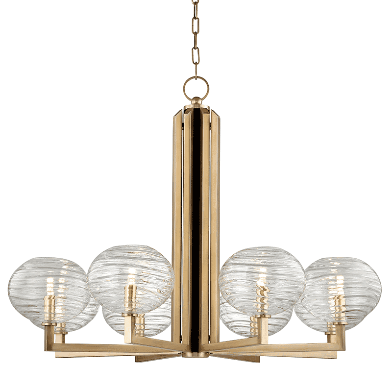 Hudson Valley Breton 8-Light Chandelier in Aged Brass