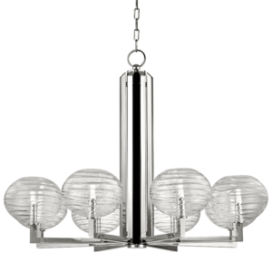 Hudson Valley Breton 8-Light Chandelier in Polished Nickel