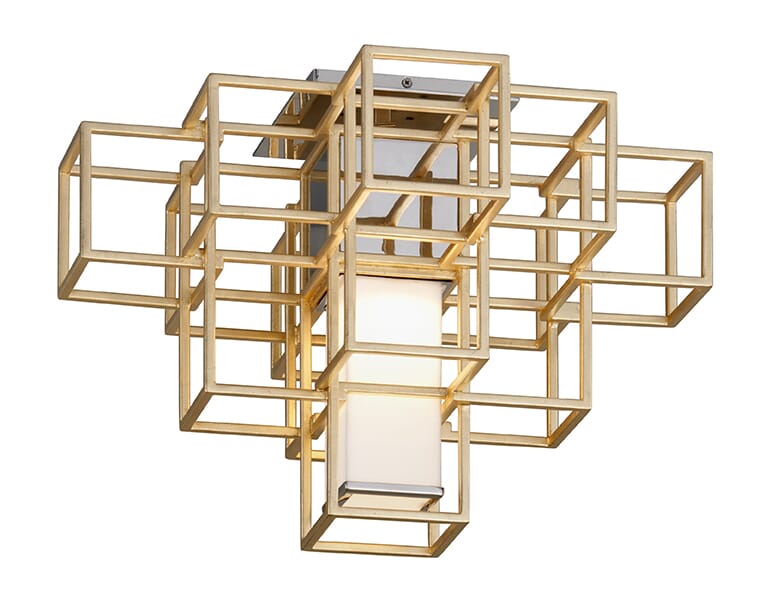 Corbett Metropolis 20" Ceiling Light in Gold Leaf