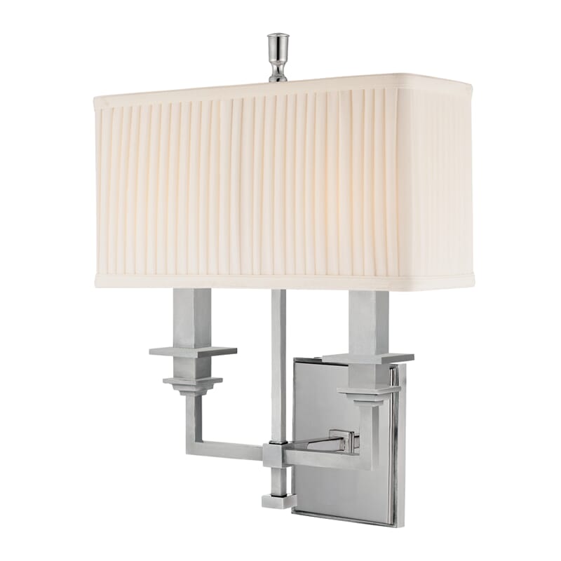 Hudson Valley Berwick 2-Light 16" Wall Sconce in Polished Nickel